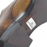 DI BIANCO Leather Wing Tip Double Monkstrap 
